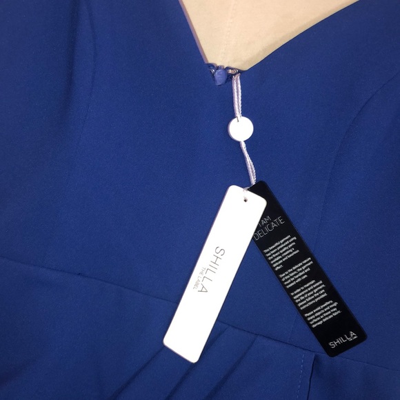 NWT Shilla Sublime Midi Dress Blue M - Picture 3 of 8